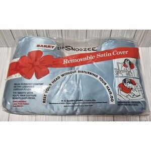 1969 Vintage "Rare" R.G. Barry Co. Zip Snoozee Pillow, Satin, removable cover
